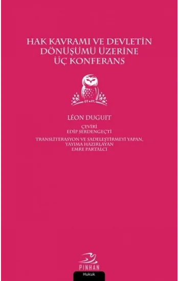 Hak Kavramı ve Devletin Dönüşümü Üzerine Üç Konferans