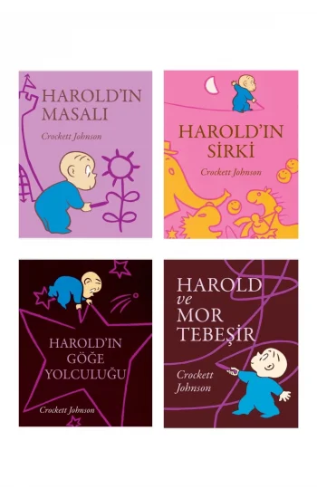 Haroldın Masalı + Haroldın Sirki + Haroldın Göğe Yolculuğu + Harold Ve Mor Tebeşir- 4 Kitap Set