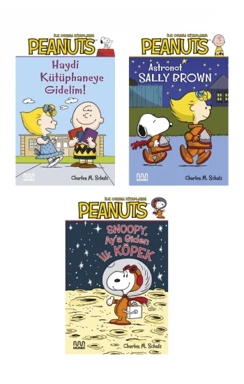 Haydi Kütüphaneye Gidelim! + Astronot Sally Brown + Aya Giden Ilk Köpek- 3 Kitap Set