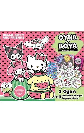 Hello Kitty and Friends Oyna ve Boya Kutulu Set