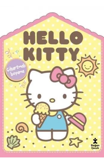 Hello Kitty Evde Çıkartmalı Boyama Kitabı