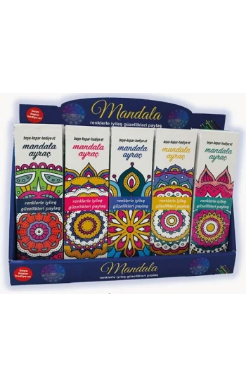 Her Üründen 6 Adet - Özel Kutusunda Mandala Ayraç - 30 Adetli Stand