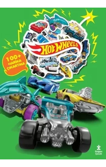 Hot Wheels Boyama Kitabı Çıkartma Bombası 100 + Harika Çıkartma