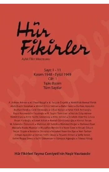 Hür Fikirler Dergisi (Ciltli)