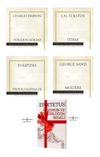 Huzurun Ve Özgürlüğün Bedeli - Türlerin Kökeni - Itiraf - Troyalı Kadınlar - Moliere - 5 Kitap Set