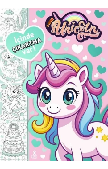I Love Unicorn - En Sevdiğim Boyama Kitabı - Çıkartmalı