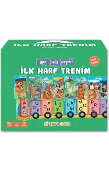 İlk Harf Trenim - Cırt Cırtlı Yapboz ve Kitap Seti