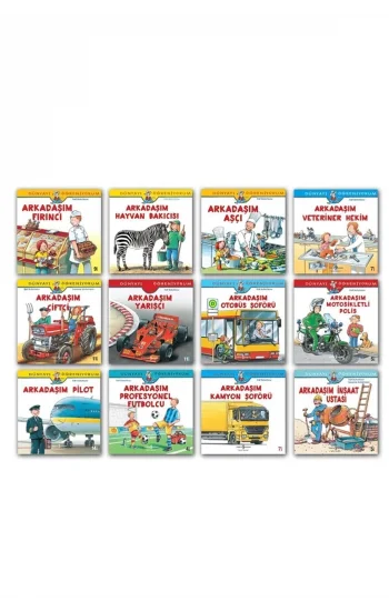 Ilk Okuma Kitaplarım Dünyayı Öğreniyorum Meslekler 12 Kitap Set