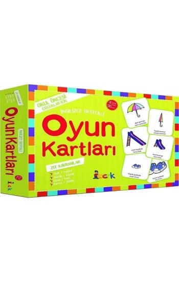 İngilizce Destekli Oyun Kartları - Zıt Kavramlar