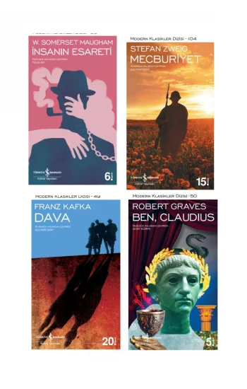Insanın Esareti + Mecburiyet + Dava + Ben, Claudius- 4 Kitap Set - Iş Bankası Özel Set Insanın Esare