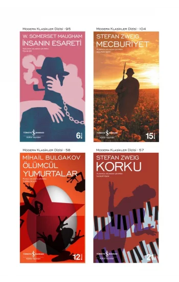 Insanın Esareti + Mecburiyet + Ölümcül Yumurtalar + Korku- 4 Kitap Set - Iş Bankası Özel Set
