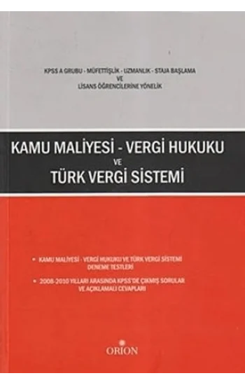 Kamu Maliyesi - Vergi Hukuku ve Türk Vergi Sistemi