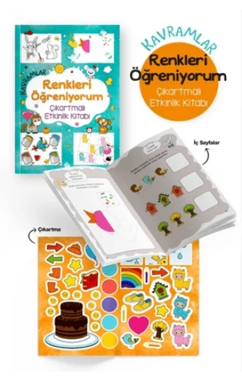 Kavramlar – Renkleri Öğreniyorum – Çıkartmalı Etkinlik Kitabı