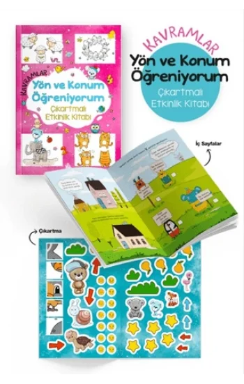 Kavramlar – Yön ve Konum Öğreniyorum – Çıkartmalı Etkinlik Kitabı