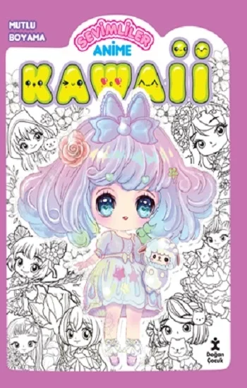 Kawaii Anime Mutlu Boyama 1 -Mor