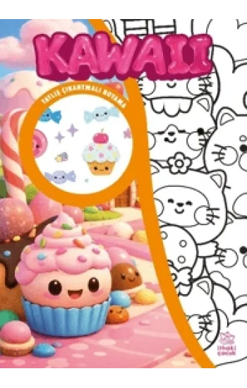 Kawaii ;Çıkartmalı Boyama Kitabı