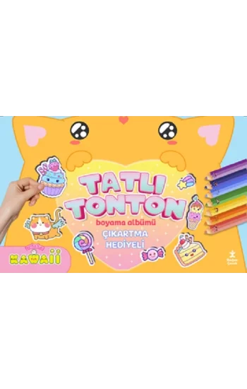 Kawaii Tatlı Tonton Çıkartma Hediyeli Boyama Albümü