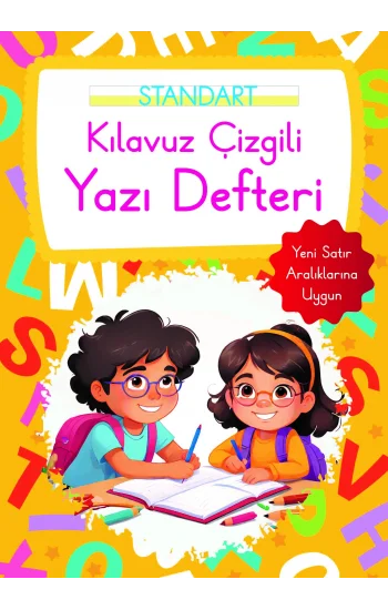 Kılavuz Çizgili Yazı Defteri Büyük Boy - Turuncu