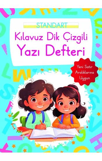 Kılavuz Dik Çizgili Yazı Defteri Büyük Boy - Mavi