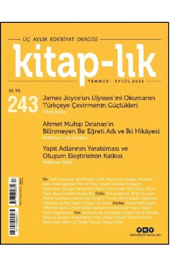 Kitap–lık 243 / Temmuz – Eylül 2026 Ulysses’i Anlamak