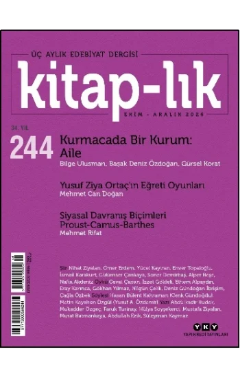Kitap-lık 244 - Ekim - Aralık 2026