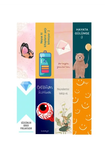 Kitap Severler İçin Hediyelik Kitap Ayracı 8 adet!