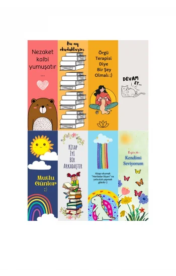 Kitap Severler İçin Hediyelik Kitap Ayracı 8 adet!