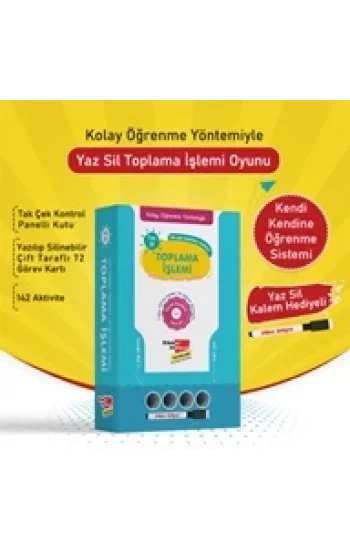 Kolay Öğrenme Yöntemiyle Yaz Sil Toplama İşlemi Oyunu