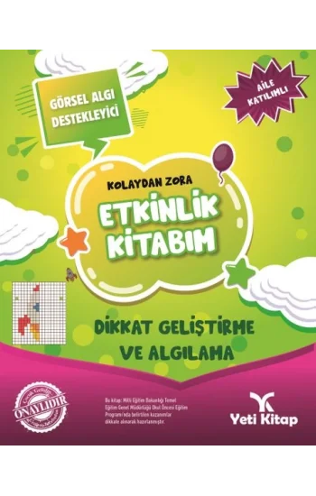 Kolaydan Zora Etkinlik Kitabım - Dikkat Geliştirme ve Algılama