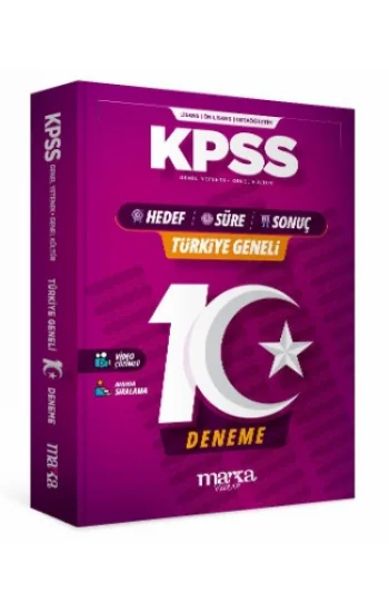 KPSS 2026 Türkiye Geneli 10 Deneme Kolaydan Zora Hedef-Süre-Sonuç