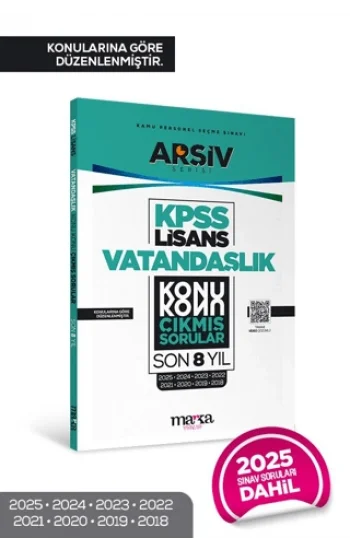 KPSS Lisans Vatandaşlık Konu Konu Çıkmış Sorular Son 8 Yıl Çıkmış Sorular (2025 Dahil)