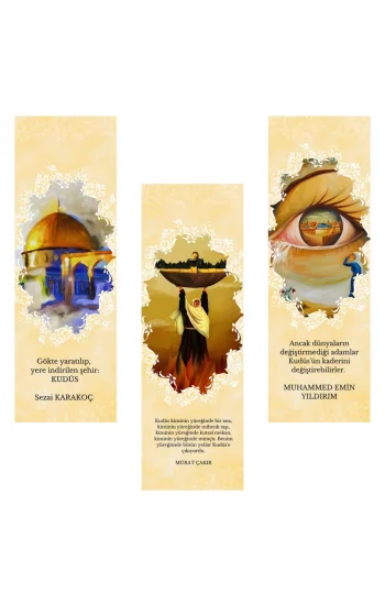 Kudüs Kitap Ayraçları Hediyelik Ayraç - Kudüs 3lü Ayraç Seti