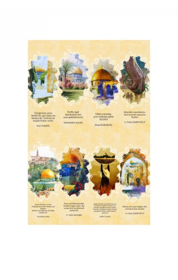 Kudüs Kitap Ayraçları Hediyelik Ayraç - Kudüs 8li Ayraç Seti