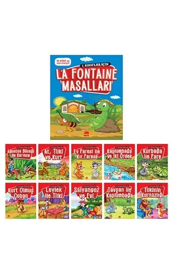 La Fontaine Masalları (10 Kitap+Soru Kitapçığı)