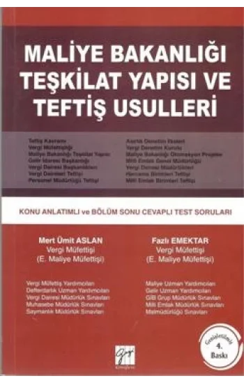 Maliye Bakanlığı Teşkilat Yapısı ve Teftiş Usulleri
