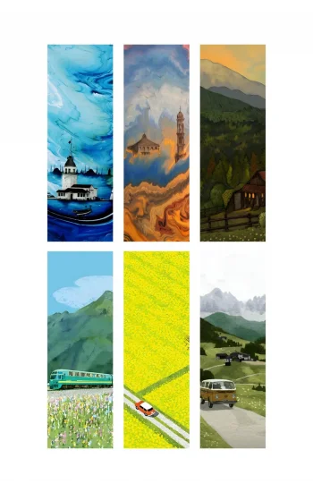 Manzara Hediyelik Ayraç 6lı set