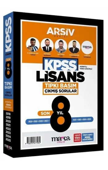 Marka 2026 KPSS Genel Yetenek Genel Kültür Lisans Çıkmış Sorular Son 8 Yıl Tıpkı Basım Çözümlü ARŞİV Serisi Marka Yayınları