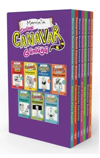 Marvinin Sevimli Canavar Günlüğü Seti - 7 Kitap Takım - Kutulu