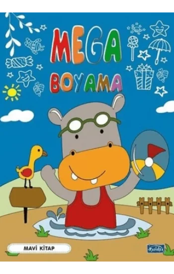 Mega Boyama - Mavi Kitap