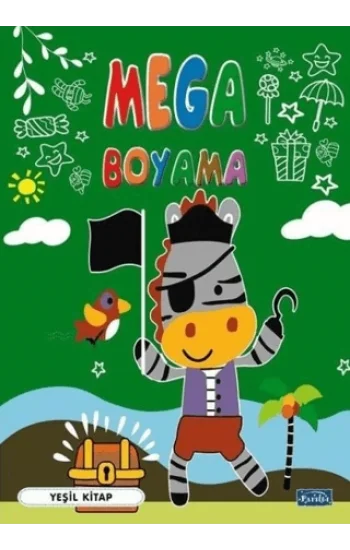 Mega Boyama - Yeşil Kitap