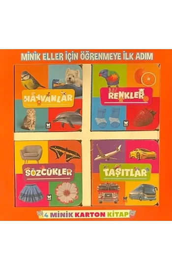 Minik Eller İçin Öğrenmeye İlk Adım 4 Minik Karton Kitap