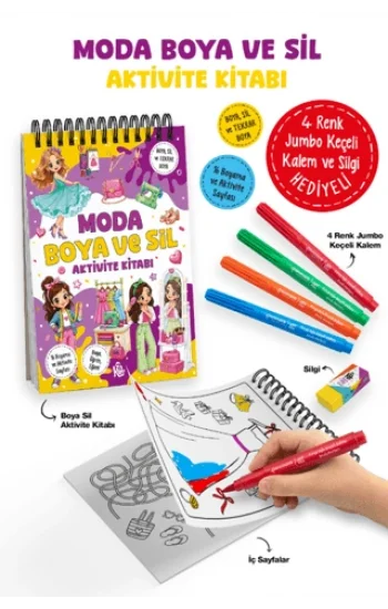 Moda – Boya ve Sil Aktivite Kitabı