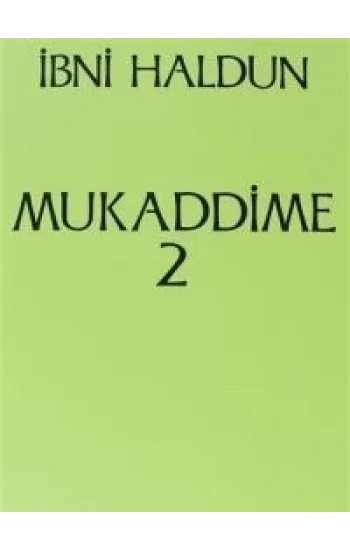 Mukaddime Cilt: 2