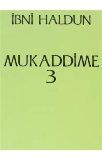 Mukaddime Cilt: 3