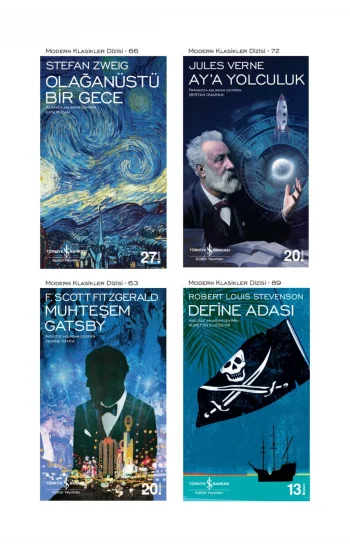 Olağanüstü Bir Gece + Aya Yolculuk + Muhteşem Gatsby + Define Adası- 4 Kitap Set
