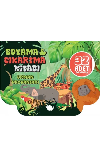 Orman Hayvanları - Boyama ve Çıkartma Kitabı