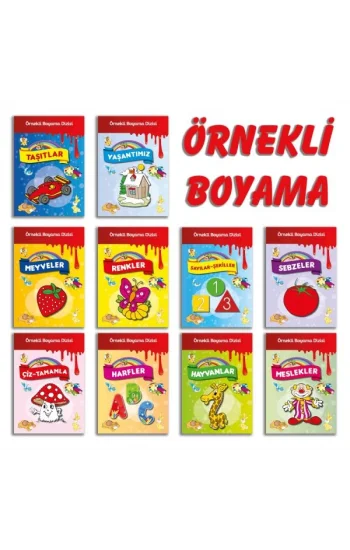 Örnekli Boyama Dizisi 10 Kitap Set