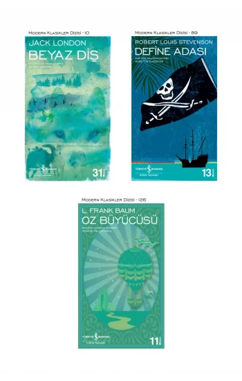 Oz Büyücüsü + Define Adası + Beyaz Diş- 3 Kitap Set - Iş Bankası Özel Set Oz Büyücüsü Kitabı