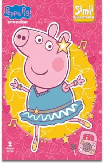 Peppa Pig-Simli Çıkartmalı Boyama Kitabı