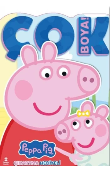 Peppa Pig ve Evie - Çok Boya! Çıkartmalı Dev Boyama Kitabı